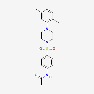 molecular formula C20H25N3O3S B3507935 N-(4-{[4-(2,5-dimethylphenyl)piperazin-1-yl]sulfonyl}phenyl)acetamide 