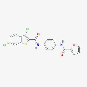 molecular formula C20H12Cl2N2O3S B350799 N-(4-{[(3,6-dichloro-1-benzothien-2-yl)carbonyl]amino}phenyl)-2-furamide CAS No. 824977-77-7