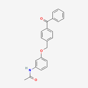 molecular formula C22H19NO3 B3508029 N~1~-{3-[(4-Benzoylbenzyl)oxy]phenyl}acetamide 