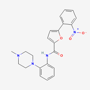 molecular formula C22H22N4O4 B3508344 N-[2-(4-methylpiperazin-1-yl)phenyl]-5-(2-nitrophenyl)furan-2-carboxamide 