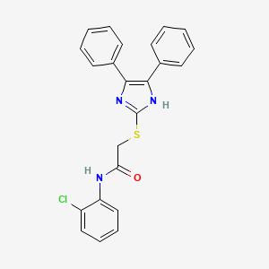 molecular formula C23H18ClN3OS B3508384 N-(2-chlorophenyl)-2-[(4,5-diphenyl-1H-imidazol-2-yl)sulfanyl]acetamide 