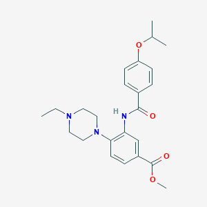 molecular formula C24H31N3O4 B350851 Methyl 4-(4-ethylpiperazin-1-yl)-3-[(4-propan-2-yloxybenzoyl)amino]benzoate CAS No. 765920-41-0