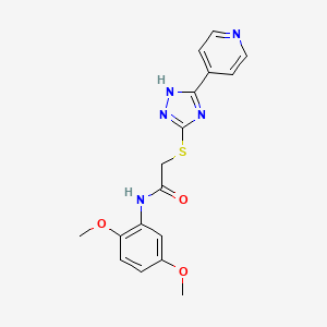 molecular formula C17H17N5O3S B3508690 N~1~-(2,5-DIMETHOXYPHENYL)-2-{[5-(4-PYRIDYL)-4H-1,2,4-TRIAZOL-3-YL]SULFANYL}ACETAMIDE 