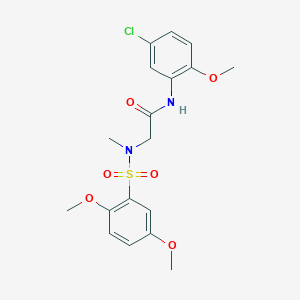 molecular formula C18H21ClN2O6S B3508703 N-(5-chloro-2-methoxyphenyl)-N~2~-[(2,5-dimethoxyphenyl)sulfonyl]-N~2~-methylglycinamide 