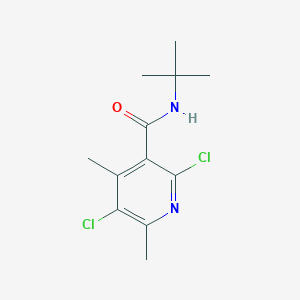 molecular formula C12H16Cl2N2O B3508799 N-tert-butyl-2,5-dichloro-4,6-dimethylpyridine-3-carboxamide 