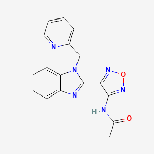molecular formula C17H14N6O2 B3508955 N-(4-{1-[(PYRIDIN-2-YL)METHYL]-1H-1,3-BENZODIAZOL-2-YL}-1,2,5-OXADIAZOL-3-YL)ACETAMIDE 