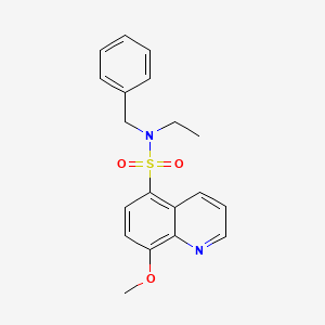 molecular formula C19H20N2O3S B3509356 N-benzyl-N-ethyl-8-methoxyquinoline-5-sulfonamide 