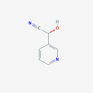 molecular formula C7H6N2O B035097 (R)-(3-Pyridyl)hydroxyacetonitrile CAS No. 107986-64-1