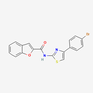 molecular formula C18H11BrN2O2S B3511295 N-(4-(4-bromophenyl)thiazol-2-yl)benzofuran-2-carboxamide 