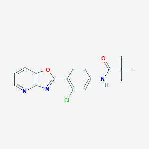 molecular formula C17H16ClN3O2 B351144 N-(3-chloro-4-[1,3]oxazolo[4,5-b]pyridin-2-ylphenyl)-2,2-dimethylpropanamide CAS No. 925130-60-5