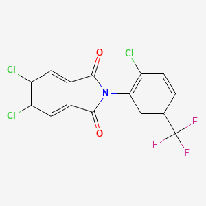 molecular formula C15H5Cl3F3NO2 B3511573 5,6-dichloro-2-[2-chloro-5-(trifluoromethyl)phenyl]-1H-isoindole-1,3(2H)-dione 