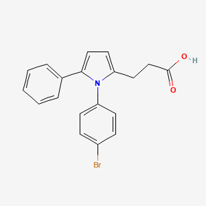molecular formula C19H16BrNO2 B3511868 3-[1-(4-bromophenyl)-5-phenyl-1H-pyrrol-2-yl]propanoic acid 