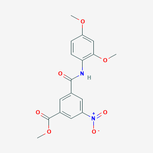 molecular formula C17H16N2O7 B3512070 METHYL 3-[(2,4-DIMETHOXYANILINO)CARBONYL]-5-NITROBENZOATE 