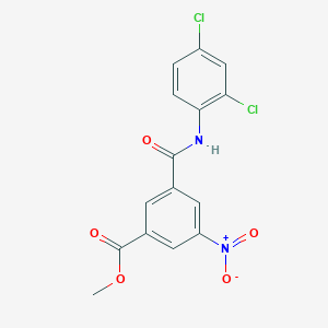 molecular formula C15H10Cl2N2O5 B3512084 Methyl 3-[(2,4-dichlorophenyl)carbamoyl]-5-nitrobenzoate CAS No. 5729-25-9