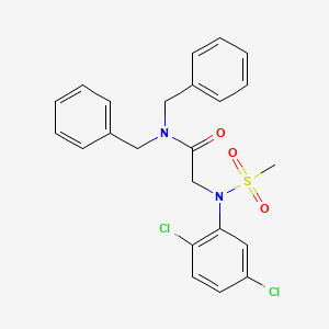 molecular formula C23H22Cl2N2O3S B3512136 N,N-dibenzyl-N~2~-(2,5-dichlorophenyl)-N~2~-(methylsulfonyl)glycinamide 