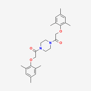molecular formula C26H34N2O4 B3512608 1,4-bis[(mesityloxy)acetyl]piperazine 