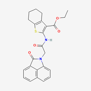 molecular formula C24H22N2O4S B3512678 ETHYL 2-({2-[2-OXOBENZO[CD]INDOL-1(2H)-YL]ACETYL}AMINO)-4,5,6,7-TETRAHYDRO-1-BENZOTHIOPHENE-3-CARBOXYLATE 
