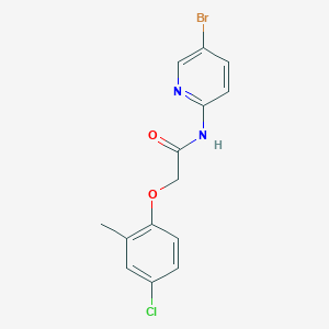 molecular formula C14H12BrClN2O2 B3512800 N-(5-bromo-2-pyridinyl)-2-(4-chloro-2-methylphenoxy)acetamide 