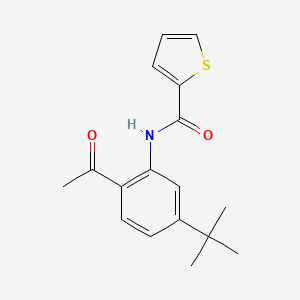 molecular formula C17H19NO2S B3513088 N-(2-acetyl-5-tert-butylphenyl)thiophene-2-carboxamide 