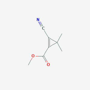 molecular formula C8H9NO2 B035132 Methyl 2-cyano-3,3-dimethylcyclopropene-1-carboxylate CAS No. 106509-45-9