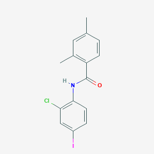 molecular formula C15H13ClINO B3514438 N-(2-chloro-4-iodophenyl)-2,4-dimethylbenzamide 