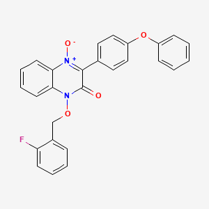 molecular formula C27H19FN2O4 B3515141 1-[(2-fluorobenzyl)oxy]-3-(4-phenoxyphenyl)-2(1H)-quinoxalinone 4-oxide 