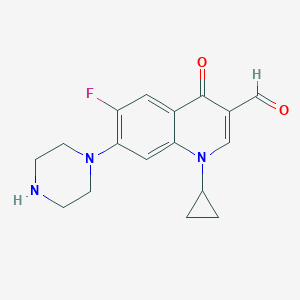 1-Cyclopropyl-6-fluoro-3-formyl-1,4-dihydro-4-oxo-7-piperazinylquinoline