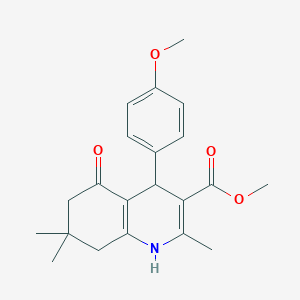 molecular formula C21H25NO4 B351572 Methyl 4-(4-methoxyphenyl)-2,7,7-trimethyl-5-oxo-1,4,5,6,7,8-hexahydroquinoline-3-carboxylate CAS No. 181480-17-1