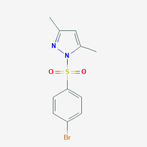 molecular formula C11H11BrN2O2S B351576 1-(4-Bromophenyl)sulfonyl-3,5-dimethylpyrazole CAS No. 13658-69-0