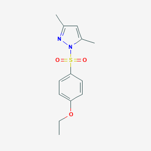 molecular formula C13H16N2O3S B351590 1-(4-Ethoxyphenyl)sulfonyl-3,5-dimethylpyrazole CAS No. 23920-80-1