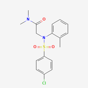 molecular formula C17H19ClN2O3S B3516759 N~2~-[(4-chlorophenyl)sulfonyl]-N~1~,N~1~-dimethyl-N~2~-(2-methylphenyl)glycinamide 