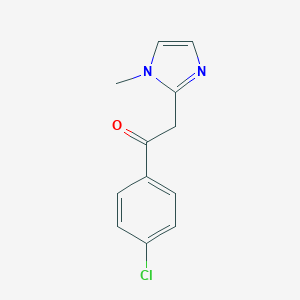 molecular formula C12H11ClN2O B351724 Ethanone, 1-(4-chlorophenyl)-2-(1-methyl-1H-imidazol-2-yl)- CAS No. 56923-88-7