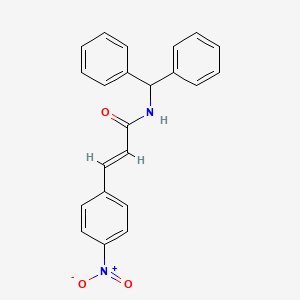 molecular formula C22H18N2O3 B3517807 N-(diphenylmethyl)-3-(4-nitrophenyl)acrylamide 