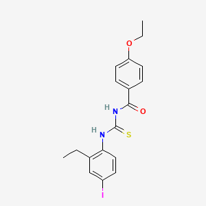molecular formula C18H19IN2O2S B3518561 4-ethoxy-N-[(2-ethyl-4-iodophenyl)carbamothioyl]benzamide 