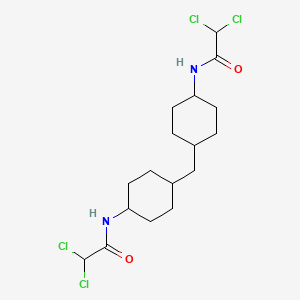 molecular formula C17H26Cl4N2O2 B3518597 N,N'-(methylenedi-4,1-cyclohexanediyl)bis(2,2-dichloroacetamide) 