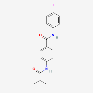 molecular formula C17H17IN2O2 B3519364 N-(4-IODOPHENYL)-4-(2-METHYLPROPANAMIDO)BENZAMIDE 