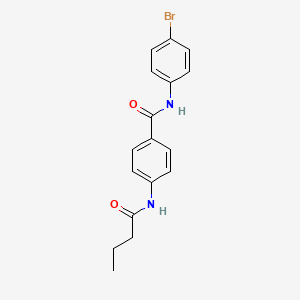 molecular formula C17H17BrN2O2 B3519619 N-(4-bromophenyl)-4-(butanoylamino)benzamide 