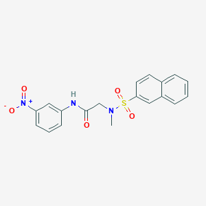 molecular formula C19H17N3O5S B3519793 N~2~-methyl-N~2~-(2-naphthylsulfonyl)-N~1~-(3-nitrophenyl)glycinamide 