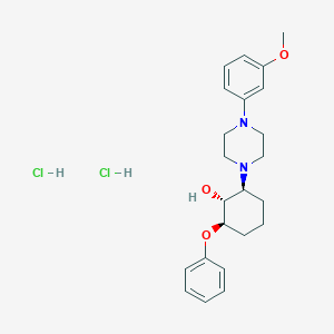 Cyclohexanol, 2-(4-(3-methoxyphenyl)-1-piperazinyl)-6-phenoxy-, dihydrochloride, (1-alpha,2-beta,6-beta)-