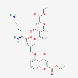 molecular formula C33H36N2O12 B035210 Cromoglicate lisetil CAS No. 110816-79-0