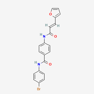 molecular formula C20H15BrN2O3 B3521213 N-(4-bromophenyl)-4-{[3-(2-furyl)acryloyl]amino}benzamide 