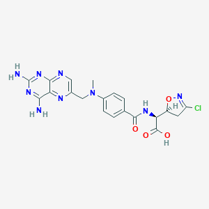 (N-(4-Amino-4-deoxy-N(10)-methylpteroyl)amino)-3-chloro-4,5-dihydro-5-isoxazoleacetic acid