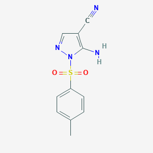 molecular formula C11H10N4O2S B352132 5-Amino-1-tosyl-1H-pyrazolo-4-carbonitrile CAS No. 106368-34-7
