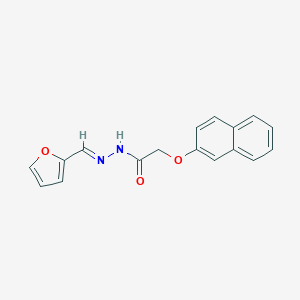 molecular formula C17H14N2O3 B352150 N'-(2-furylmethylene)-2-(2-naphthyloxy)acetohydrazide CAS No. 1443752-28-0