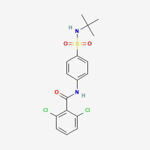 molecular formula C17H18Cl2N2O3S B3521537 N-[4-(tert-butylsulfamoyl)phenyl]-2,6-dichlorobenzamide 