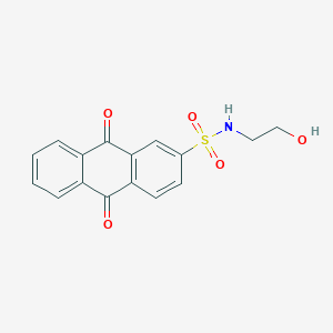molecular formula C16H13NO5S B352161 N-(2-hydroxyethyl)-9,10-dioxo-9,10-dihydroanthracene-2-sulfonamide CAS No. 879644-75-4