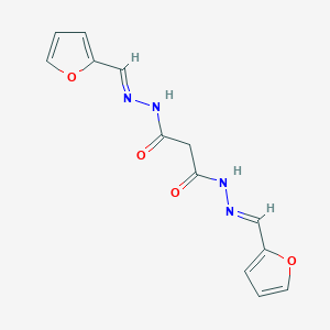 molecular formula C13H12N4O4 B352165 N,N'-bis[(E)-furan-2-ylmethylideneamino]propanediamide CAS No. 795-25-5