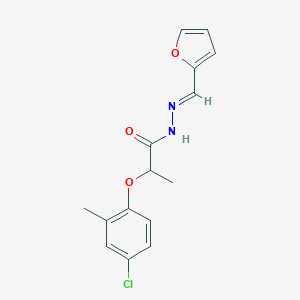 B352177 2-(4-chloro-2-methylphenoxy)-N'-[(E)-furan-2-ylmethylidene]propanehydrazide CAS No. 13793-25-4