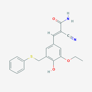 2-Propenamide, 2-cyano-3-[3-ethoxy-4-hydroxy-5-[(phenylthio)methyl]phenyl]-