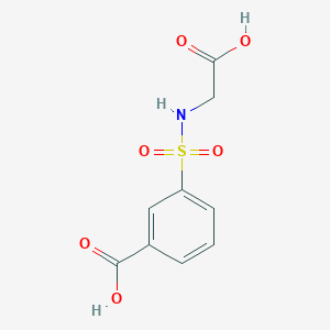 molecular formula C9H9NO6S B352306 N-[(3-carboxyphenyl)-sulfonyl]glycine CAS No. 69527-02-2
